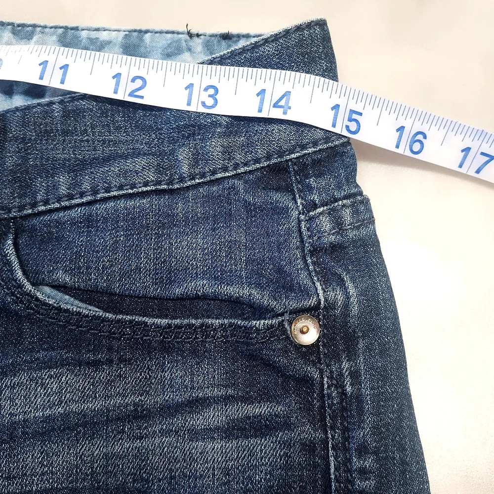 Express Blue Denim Cuffed Shorts. Size 0
